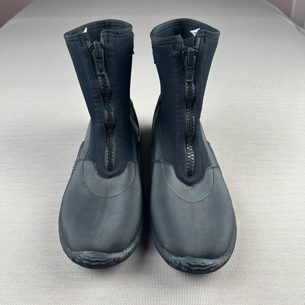 Hodgman Mens Black Neoprene Wading Boots Zip Front Fly Fishing Shoes Size 13
